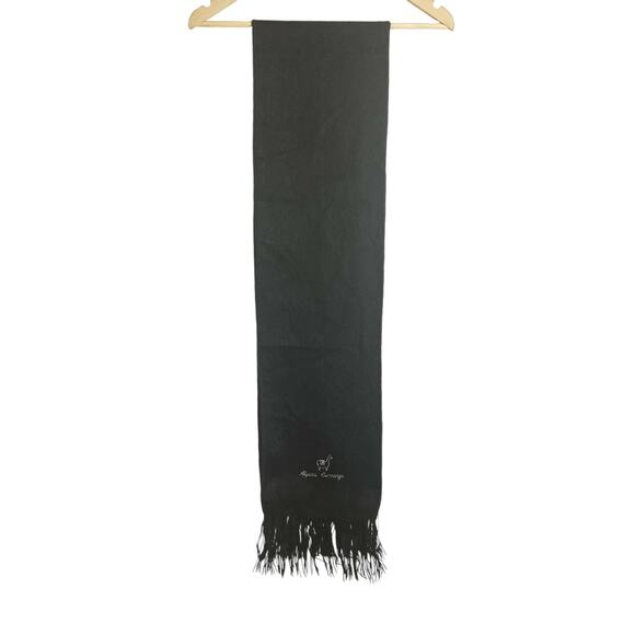 Alpaca Camargo Black Alpaca Wool Fringed Unisex Scarf - Picture 5 of 7